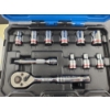 Image 3 : Kobalt Socket Wrench Set in Case - Like New With Original Sticker!