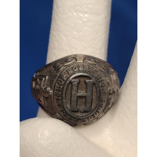 Vintage Sterling Silver Akron Archbishop Hoban High School Class Ring - Size: 11 - Weight: 24.2g