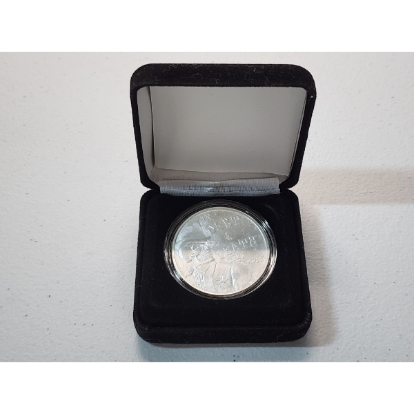 2017 Silver Shield In Debt & Death 1 Troy oz Brilliant Uncirculated .999 Silver Round