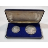 Image 1 : Hallmarked England Sterling Silver Dwight Eisenhower Medal & Round in Original Box - 109 Grams