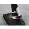 Image 2 : Two Nice Sterling Silver Rings Weighing 6 Grams ~ Ft. One W/ Abalone Shell & One W/ Purple Stones