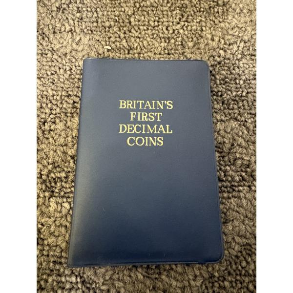 1968-1971 Royal Mint Set titled "Britain's First Decimal Coins"