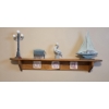 Image 1 : Louisville Home Pickup - Wood Shelf 46 Inches & Nautical Themed Items As Shown