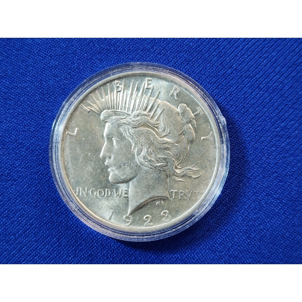 1923 90% Silver Peace Dollar in Capsule