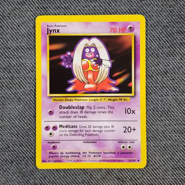 Jynx 31/102 Uncommon Vintage Base Set Pokemon Trading Card in Near Mint Condition!