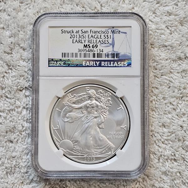 NGC MS69 Graded 2013(S) .999 Fine Silver 1oz. Eagle