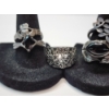 Image 3 : Five Assorted Sterling Silver Rings - Onyx, Various Styles TW: 19.0g