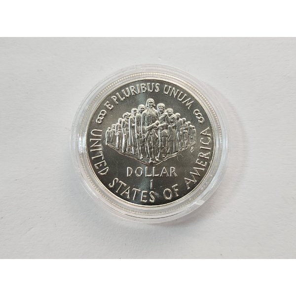 1987 United States Constitution 200th Anniversary 90% Silver Dollar Coin In Capsule