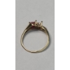 Image 6 : Women's 10K Gold Heart-Shaped Ruby With Open 3-Prong Setting & Accent Diamond - Size 8 - Weight: 1.6