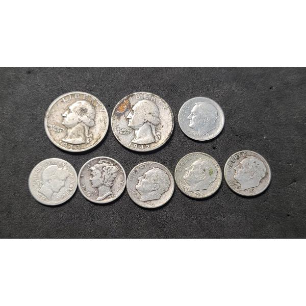 90% Silver Washington Head Quarters, Barber, Mercury & Roosevelt Dimes Face Value: $1.10