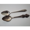 Image 1 : x2 Sterling Silver Souvenir Spoons: Canton Ohio & Quebec City Canada TW: 42.1g