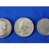 Image 3 : Three U.S. Coins Including 1953 90% Silver Quarter, Buffalo Nickel, Bicentennial Quarter