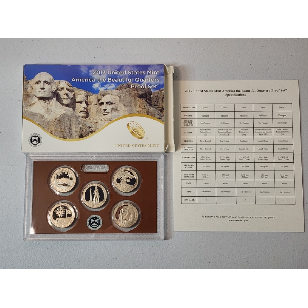 2013 U.S. Mint America The Beautiful Quarters Proof Set