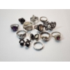Image 1 : Assorted Sterling Silver Rings - Total Weight 71.1g - Sizes Range 5-10