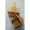 Image 2 : 2 Pc Lidded Picnic Baskets - See Pics 14"x11" & 13"x12"
