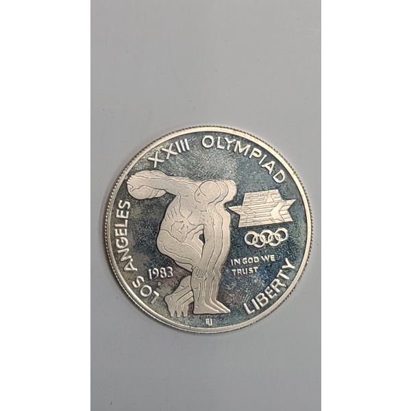 1983-S Los Angeles XXIII Olympiad Commemorative 90% Silver Proof Dollar