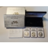 Image 1 : American Eagle 20th Anniversary Silver 3-Coin Set - Nice Collectible Set - See Description! 