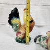 Image 7 : Set of Two 7 Inch Tall Porcelain Roosters