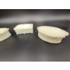 Image 3 : 3 Vintage Jewelry Trinket Boxes - Gorgeous "Milk Glass" Scalloped Edges