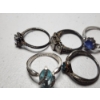 Image 6 : Five Assorted Sterling Silver Rings TW: 17.7g