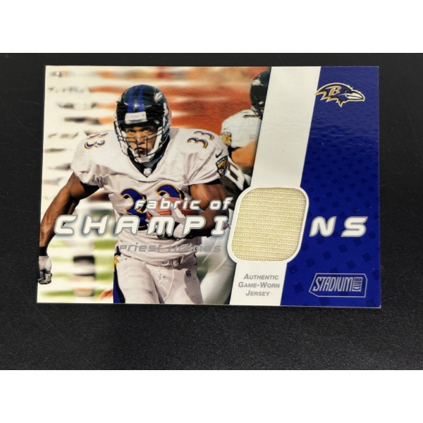 Priest Holmes - Fabric of Champions - Authentic Game-Worn Jersey - Stadium Club - Baltimore Ravens