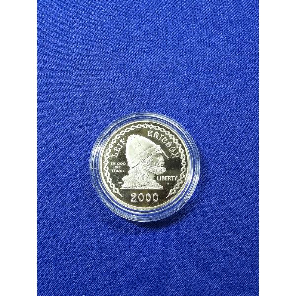 2000 - P Leif Ericson Millennium Silver Dollar Uncirculated Coin - Sought After Coin!