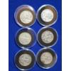 Image 1 : x6 Assorted Years 90% Silver Walking Liberty Half Dollars in Capsules FV: $3.00