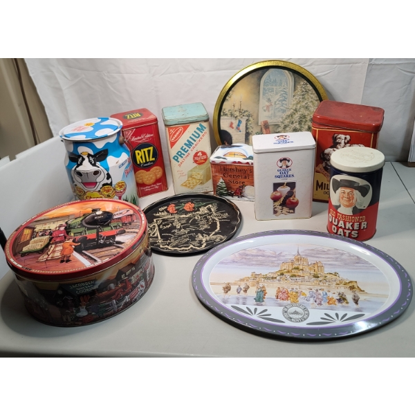 Assorted Vintage Tins & Trays