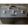 Image 1 : Metal Fishing Tackle Box - Folds Out with Tons of Storage