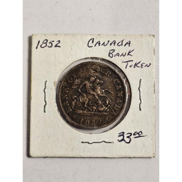 1852 Bank of Upper Canada Half Penny Token