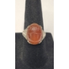 Image 1 : 14K Gold Egyptian Revival Carved Carnelian Scarab Ring- Size 6 - Weight: 3.4g