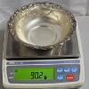 Image 4 : Vintage Embossed Floral Rim Solid Far East Export Silver Nut Bowl 5.5" - 90.2 g