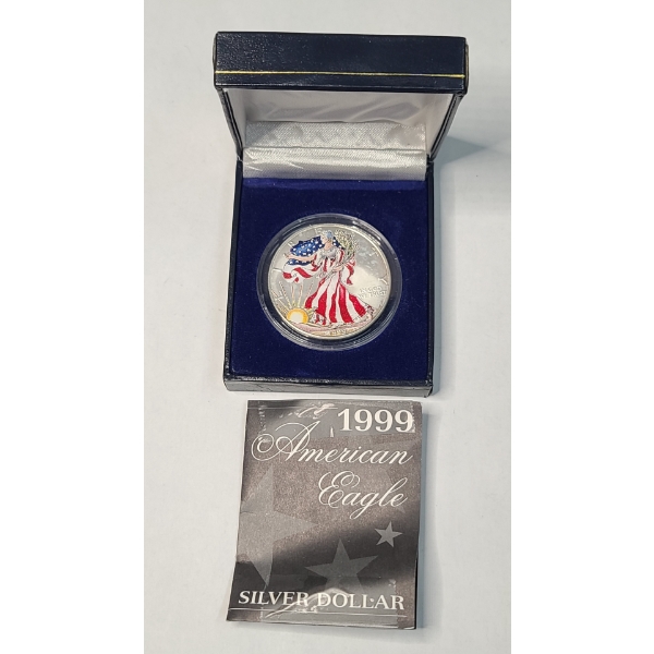 Colorized 1999 1 Troy Ounce .999 Fine Silver American Eagle