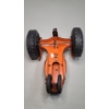 Image 9 : Vintage 10" Orange Louis & Marx Co Tin Toy Tractor 