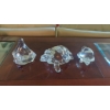 Image 1 : 3 Pc Grouping Of Lead Crystal Animal Sculptures Including Waterford? Turtle - See Pics