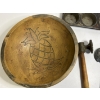 Image 2 : Antique Kitchen Items - Pineapple Wooden Carved Bowl - Meat Tenderizer - Muffin Tray Pillsbury