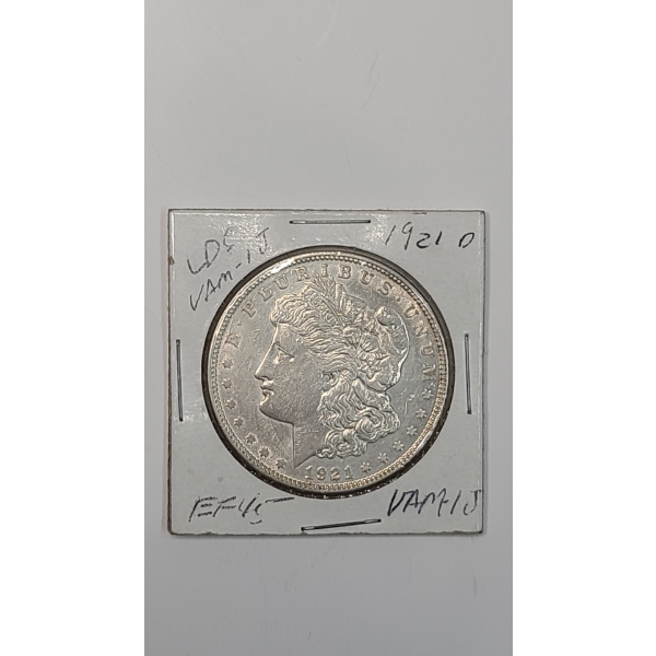 1921-D 90% Silver Morgan Dollar In Slab