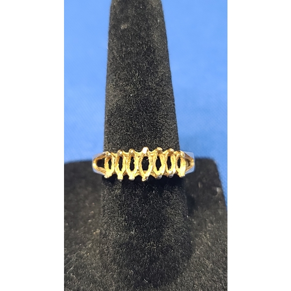 Women's 14K Gold Open Setting Ring - Size 6 1/2 - Weight: 3.5g