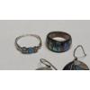 Image 2 : Collection Of Sterling Silver Jewelry With Abalone Inlay - Total Weight: 26.6g