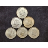 Image 1 : Six Assorted 40% Silver Kennedy Half Dollars - $3 Face Value