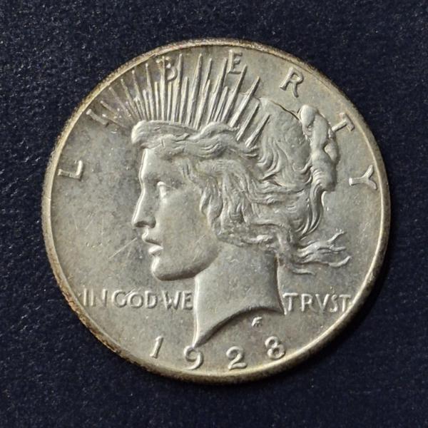 RARE HTF  1928  P  Peace Silver Dollar - BU -  Very Sought After Coin - See Pics