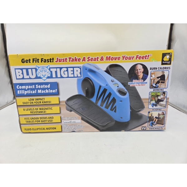 New In Box! Blue Tiger Compact Seated Elliptical Machine