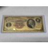 Image 1 : US Five Dollar Gold 999999 24k Silver Certificate Note In Mint Condition In Protective Holder