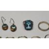 Image 2 : Collection Of Assorted Gold-Tone STERLING Silver Earring Sets/Rings- Total Weight: 26.0g