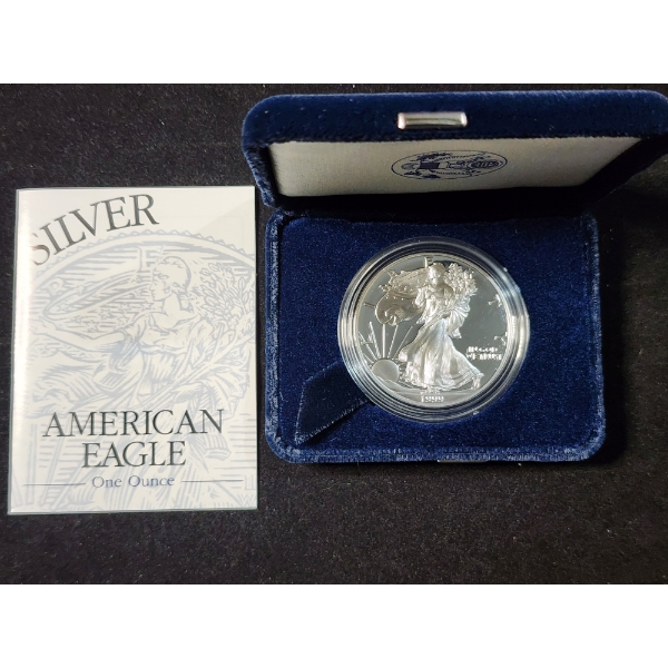 1999-P 1 Oz Silver American Eagle Proof Coin in Original Packaging 
