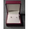Image 1 : 10K Gold Earrings Featuring 1/4 CTW White Sapphires Weighing 0.3 Grams