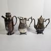 Image 1 : Vintage Silver Plated Cocktail Shaker Water Pitcher And Teapot Hollowware Lot - 6lbs