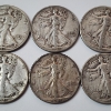 Image 3 : Six Assorted Years United States 90% Silver Walking Liberty Half Dollars - Face Value: $3.00