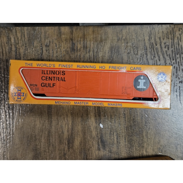 Mehano HO Scale Approximately 8'' Illinois Central Gulf Box Car In Great Condition With Box!