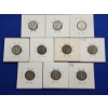Image 12 : x10 Assorted Years 90% Silver Mercury Dimes FV: $1.00